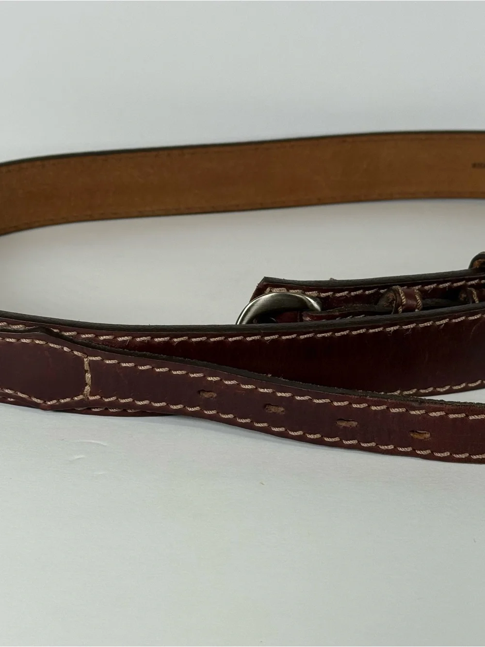 Duluth Trading Company Brown Leather Belt Work Western Size 38 90013 USA Made